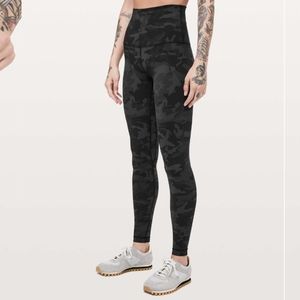 Lululemon Align Pant Super High-Rise 28" - Black Camo - Size 4